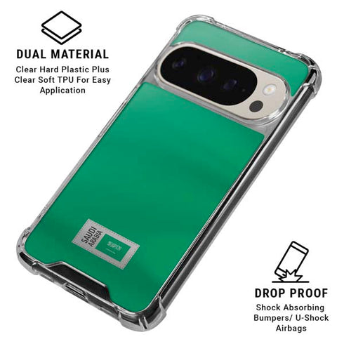 Saudi Arabia Soccer Flag Pixel 9/9 Pro Clear Case